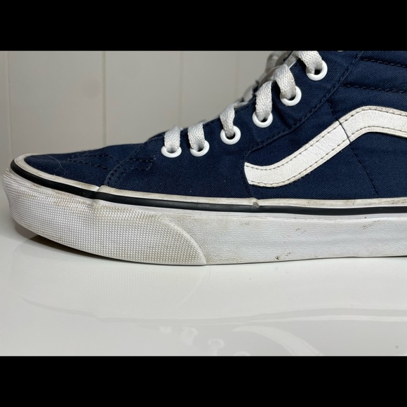 Vans Sk8-Hi Sneakers High Tops Skate Shoes Blue/White Women’s Size 9 Men’s 7.5 - Picture 7 of 13